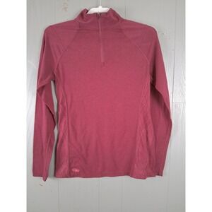 Outdoor Research Essence Zip Top Womens L Wool Blend Dri Release 1/4 Zip Layer‎